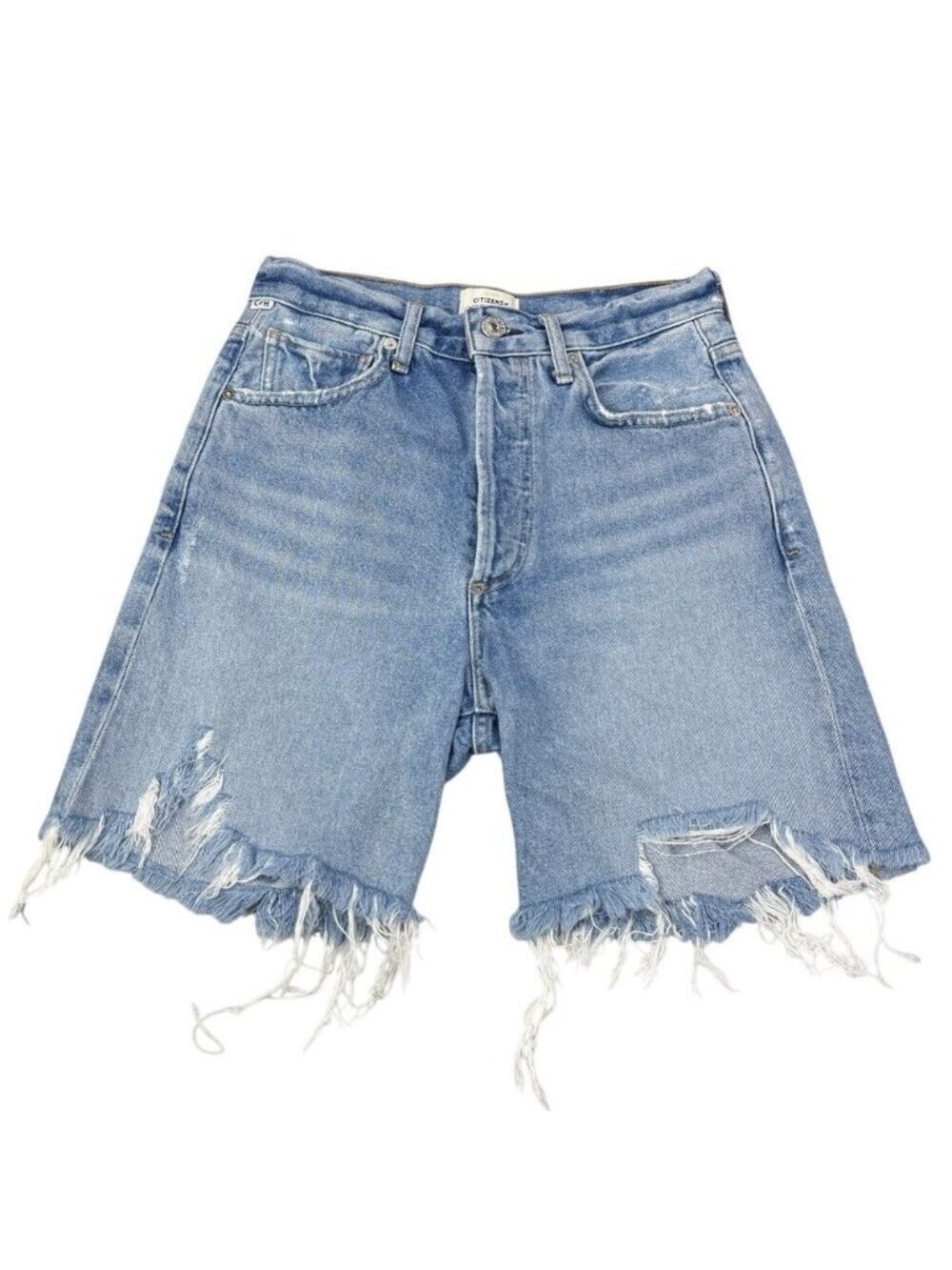 Citizens of Humanity Camilla Frayed Hem Short In Vanja - Picture 2 of 7